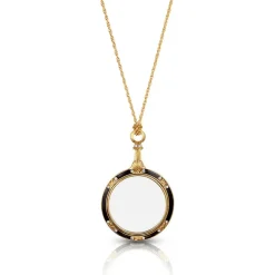 Hand-Enameled Magnifier Pendant Necklace