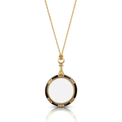 Hand-Enameled Magnifier Pendant Necklace