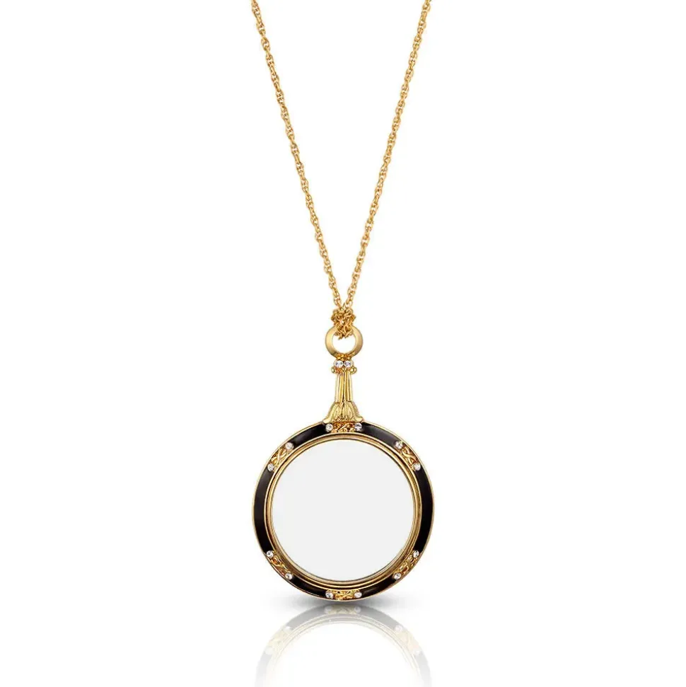 Hand-Enameled Magnifier Pendant Necklace