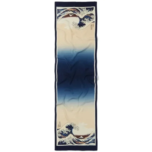 Hokusai Great Wave Oblong Silk Scarf
