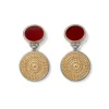 Islamic Medallion Carnelian Drop Earrings