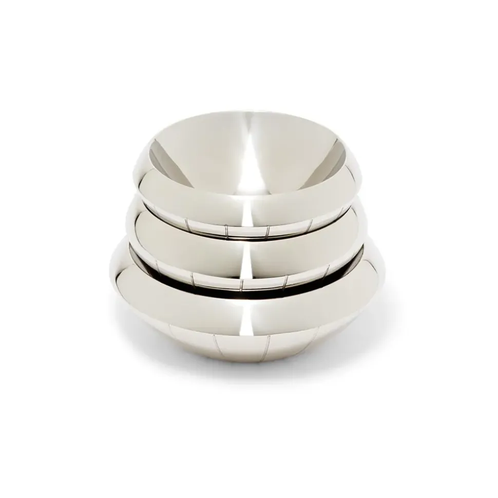 Italian Armor Etched Stainless Steel Snack Bowls