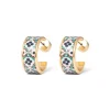 Iznik Cintamani Enamel Hoop Earrings