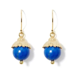 Lotus Bead Drop Earrings