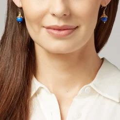 Lotus Bead Drop Earrings