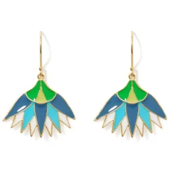 Lotus Blossom Drop Earrings