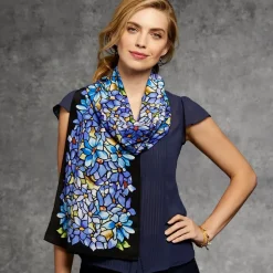 Louis C. Tiffany Clematis Oblong Silk Scarf
