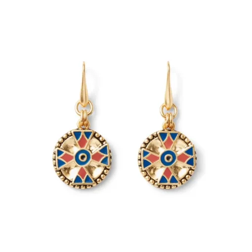 Medieval Byzantine Statement Necklace And Drop Earrings Set