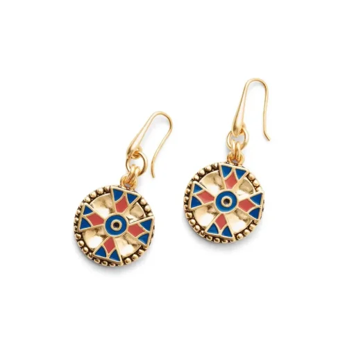 Medieval Byzantine Statement Necklace And Drop Earrings Set