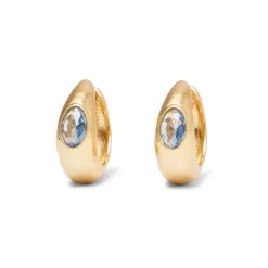 Medieval Stone Hoop Earrings