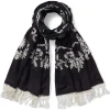 Met Florals Embroidered 50Th Anniversary Shawl