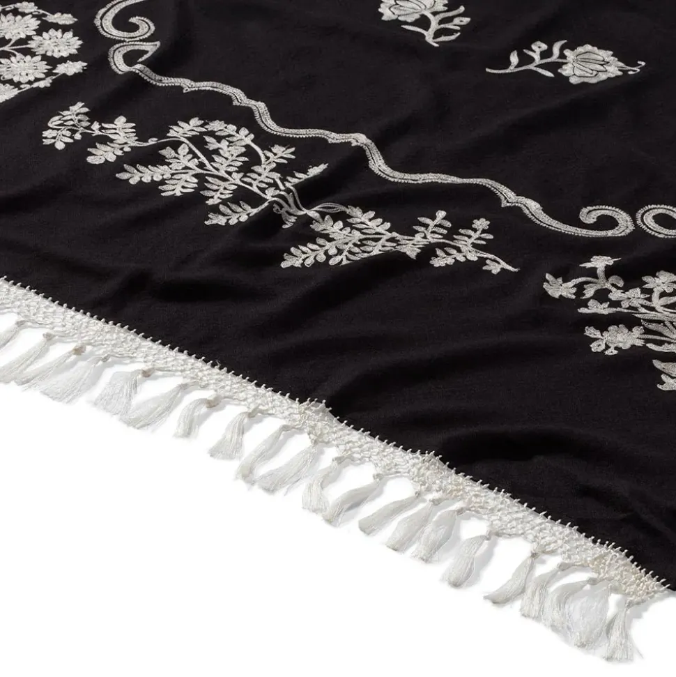 Met Florals Embroidered 50Th Anniversary Shawl