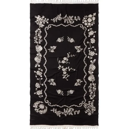 Met Florals Embroidered 50Th Anniversary Shawl