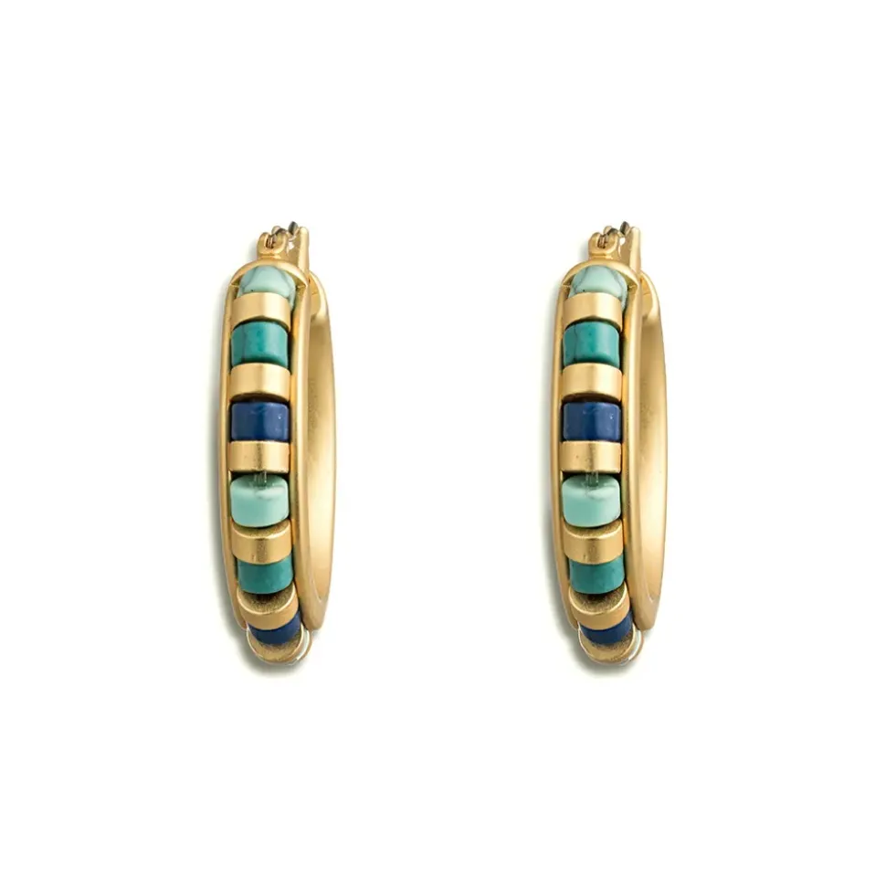 Middle Kingdom Cylindrical Bead Earrings