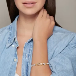 Middle Kingdom Knot Two-Tone Bracelet