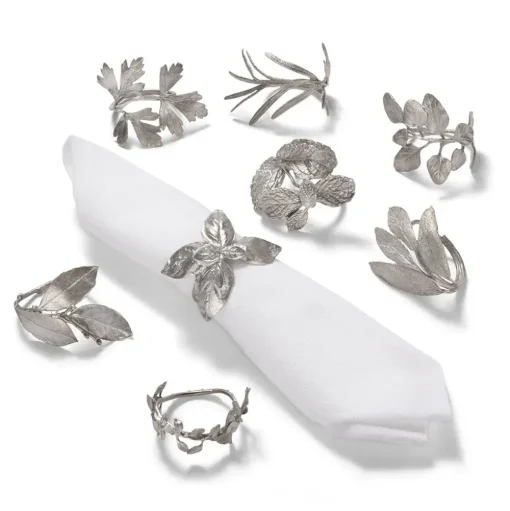 Mixed Herb Napkin Ring Set