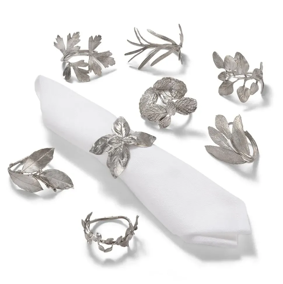 Mixed Herb Napkin Ring Set