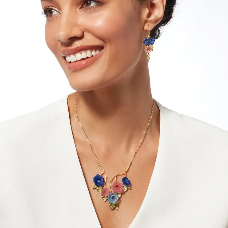 Morning Glories Bib Necklace