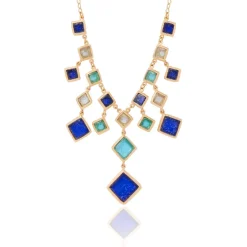 Mosaic Column Bib Necklace