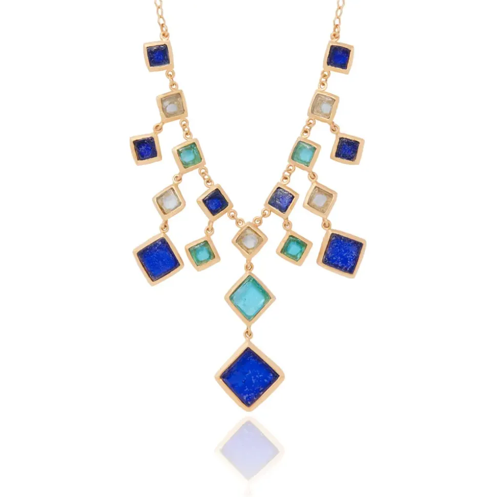 Mosaic Column Bib Necklace