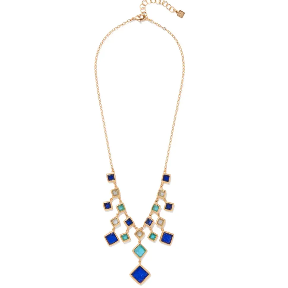 Mosaic Column Bib Necklace