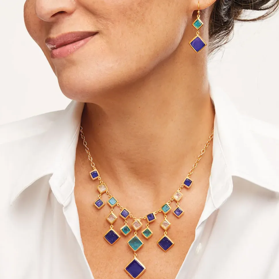 Mosaic Column Bib Necklace