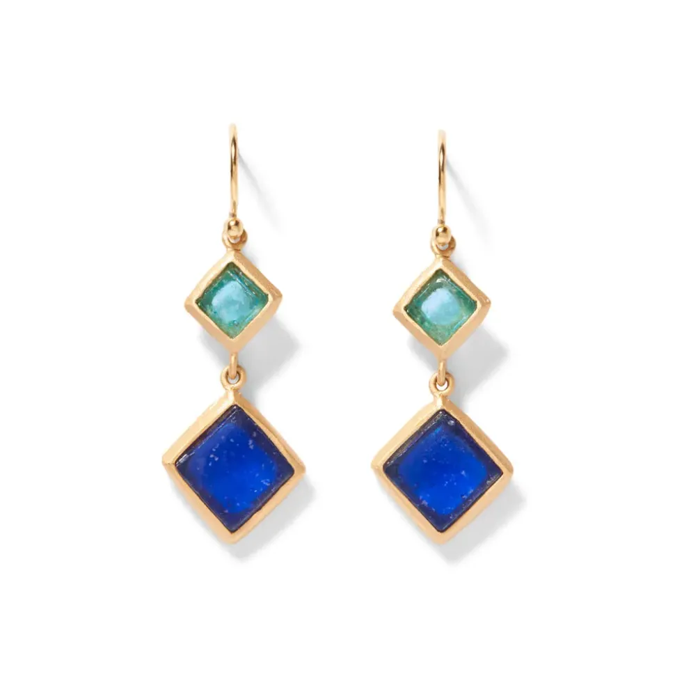 Mosaic Column Drop Earrings