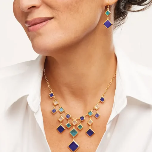 Mosaic Column Drop Earrings