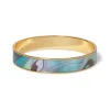 Peacock Feather Enamel Bangle