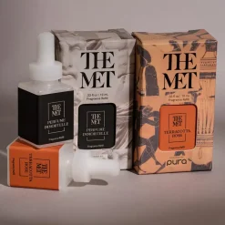 Pura Terracotta Rose And Perfume Immortelle Fragrance Set With Diffuser