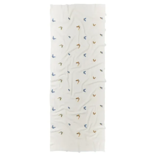 Qing Embroidered Butterflies Oblong Scarf