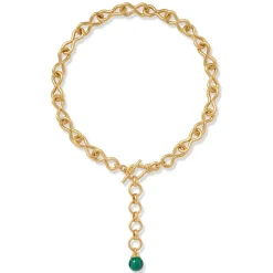 Roman Malachite Statement Necklace