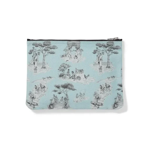 Sheila Bridges Harlem Toile De Jouy Canvas Zip Pouch