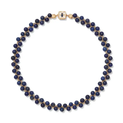 Spanish Baldric Lapis Braided Necklace