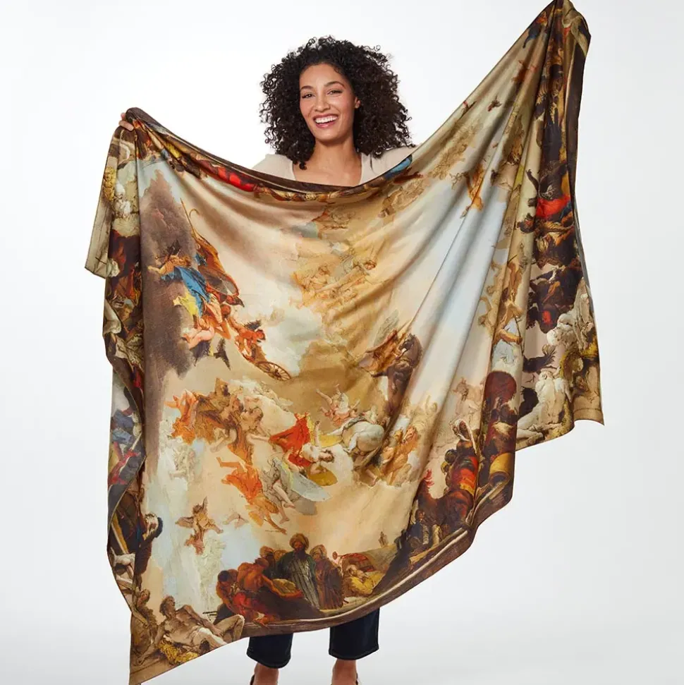 Tiepolo Allegory Of The Planets And Continents Oversize Unisex Oblong Silk Scarf