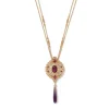 Turkish Amethyst Long Pendant Necklace