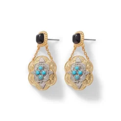 Turkmen Chain Drop Earrings