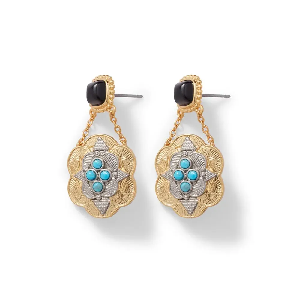 Turkmen Chain Drop Earrings