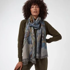 Van Gogh Irises Wool-Blend Shawl