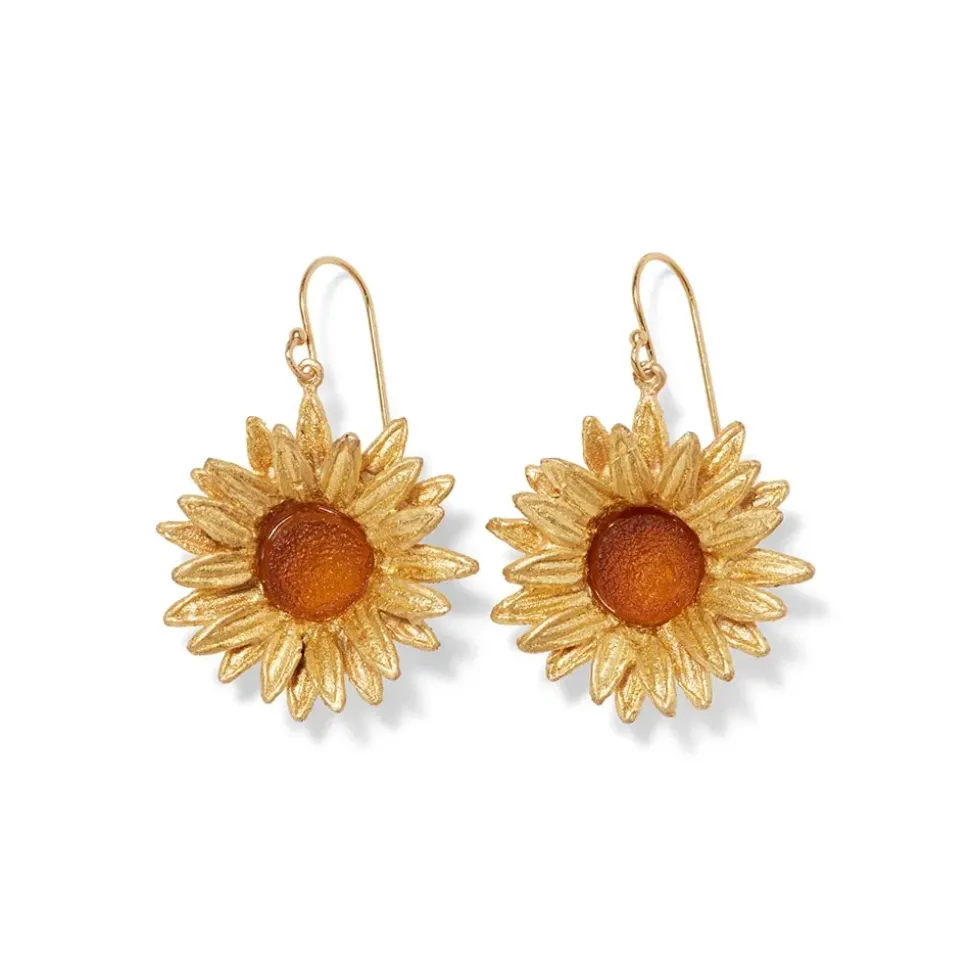 Van Gogh Sunflower Drop Earrings