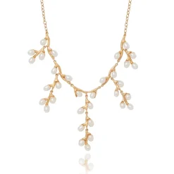 Willow Catkins Pearl Bib Necklace