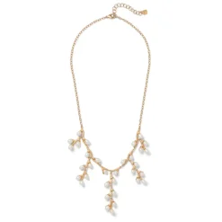 Willow Catkins Pearl Bib Necklace