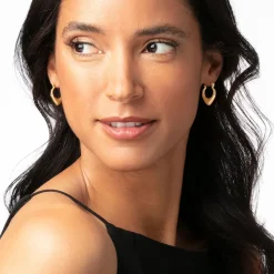 Wrapped Chevron Huggie Earrings